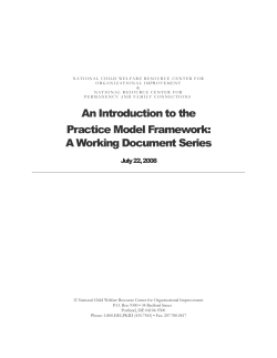 An Introduction to the Practice Model Framework