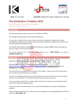 The Kimbolton Triathlon 2015