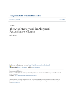 The Art of Memory and the Allegorical Personification of Justice