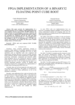 fpga implementation of a binary32 floating point cube root