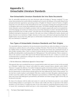 Unteachable Literature Standards