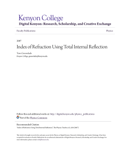 Index of Refraction Using Total Internal Reflection