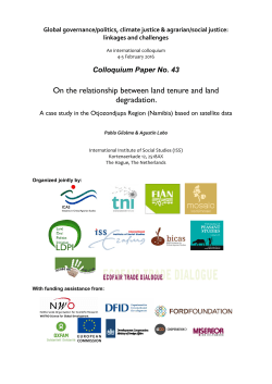 On the relationship between land tenure and land degradation.