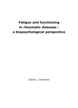 Fatigue and functioning in rheumatic diseases : a biopsychological
