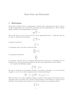 Taylor Series - Columbia Math