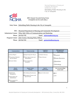 Maryland Department of Housing and Community