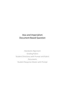 Asia and Imperialism Document Based Question