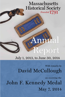 June 30, 2014 Annual Report - Massachusetts Historical Society