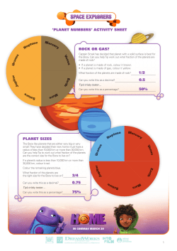 ROCK OR GAS? 1/2 0.5 50% PLANET SIZES 3/4 0.75 75