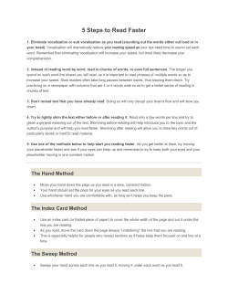 5 Steps to Read Faster