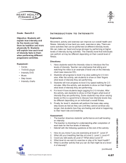 Introduction to Intensity