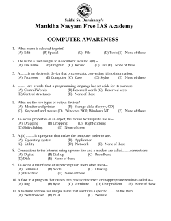 COMPUTER AWARENESS