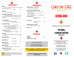catering menu here