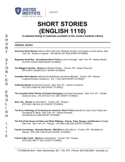 Short Stories (English 1110)