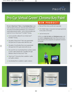 Pro Cyc Virtual GreenTM Chroma Key Paint