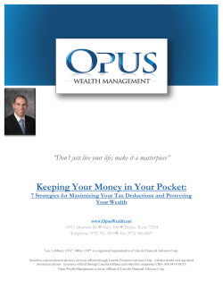 Keeping Your Money in Your Pocket: