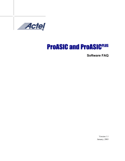 ProASIC and ProASIC PLUS Software FAQ