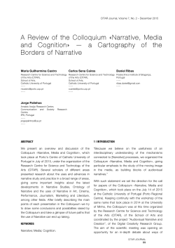 A Review of the Colloquium &laquo;Narrative, Media and Cognition&raquo; &mdash; a