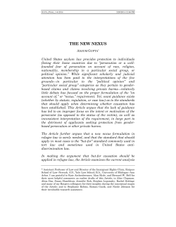 The New Nexus - University of Colorado Law Review