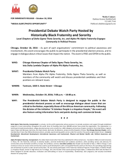 Presidential Debate Watch Party Hosted by Historically Black