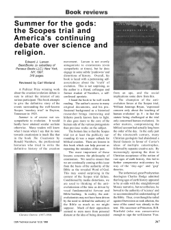 Summer for the gods: the Scopes trial and America`s continuing