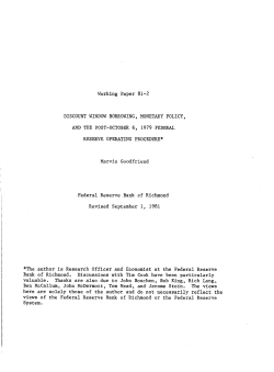 discount window borrowing, monetary policy