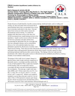 CALA Canadian Aquafitness Leaders Alliance Inc. Handout Rob`s