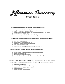 Jefferson / Era of Good Feelings - apush-xl