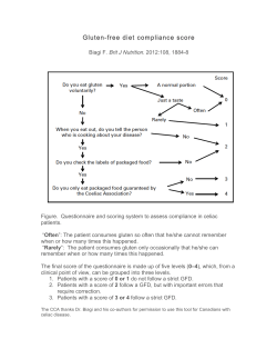 Gluten-free diet compliance score