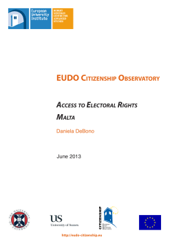 Access to Electoral Rights: Malta