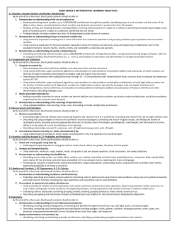 Grade 4 End-of-Year Learning Objectives for Mathematics
