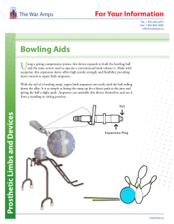 Bowling Aids - The War Amps