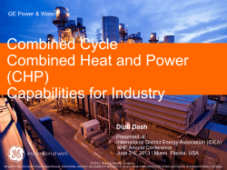 Combined Cycle Combined Heat And Power Capabilities For Industry
