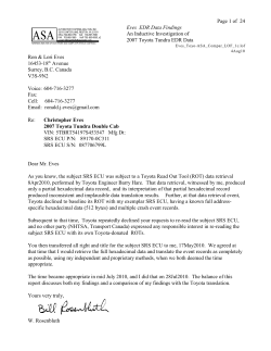 EvesToyota Tundra EDR Data Findings Part 1