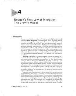 Newton`s First Law of Migration: The Gravity Model