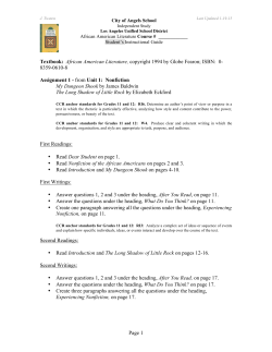 Page 1 Textbook: African American Literature, copyright