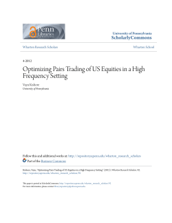 Optimizing Pairs Trading of US Equities in a High Frequency Setting