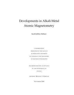 Developments in Alkali-Metal Atomic Magnetometry