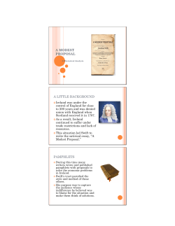 a modest proposal a little background pamphlets