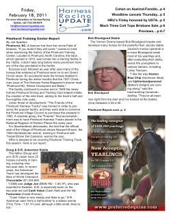 Read the PDF - Harness Racing Update
