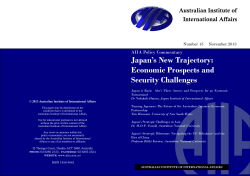 Japan`s New Trajectory - Australian Institute of International Affairs
