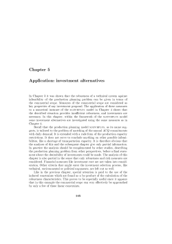 Chapter 5 Application: investment alternatives