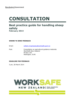 Consultation - Best practice guide for handling sheep