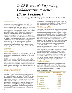 IACP Research Regarding Collaborative Practice (Basic Findings)