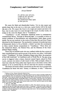 Complacency and Constitutional Law