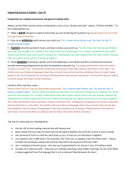 Supporting Success in English &ndash; Year 10 Preparation for reading