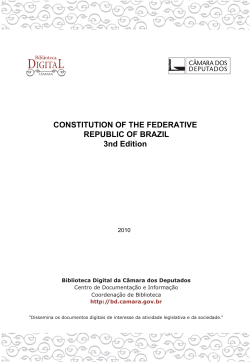 CONSTITUTION OF THE FEDERATIVE REPUBLIC OF BRAZIL 3nd