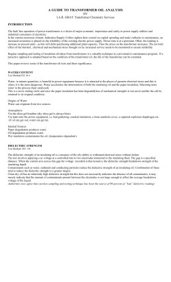 a guide to transformer oil analysis
