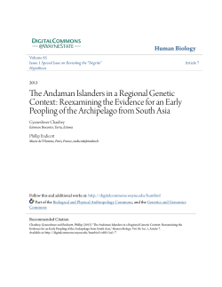 The Andaman Islanders in a Regional Genetic Context