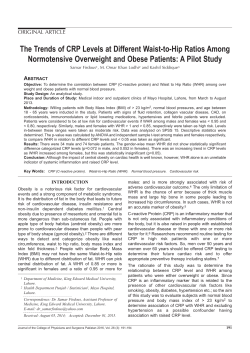 The Trends of CRP Levels at Different Waist-to